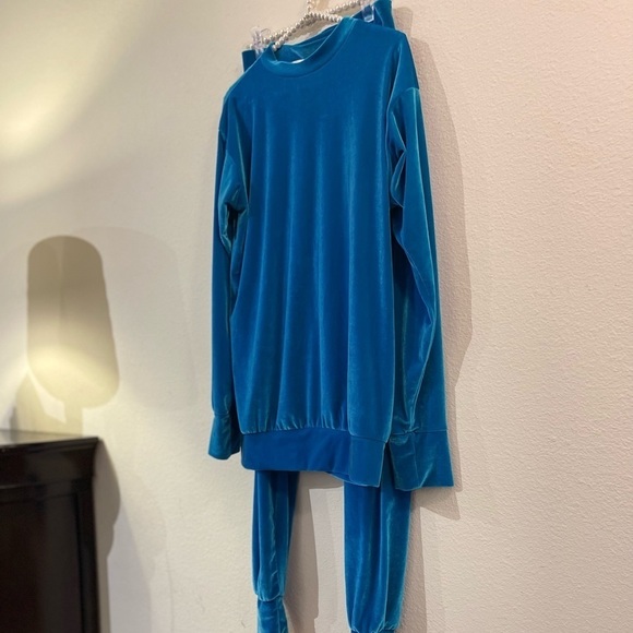 Laina Rauma SET blue velour loungesuit tracksuit - Picture 11 of 14